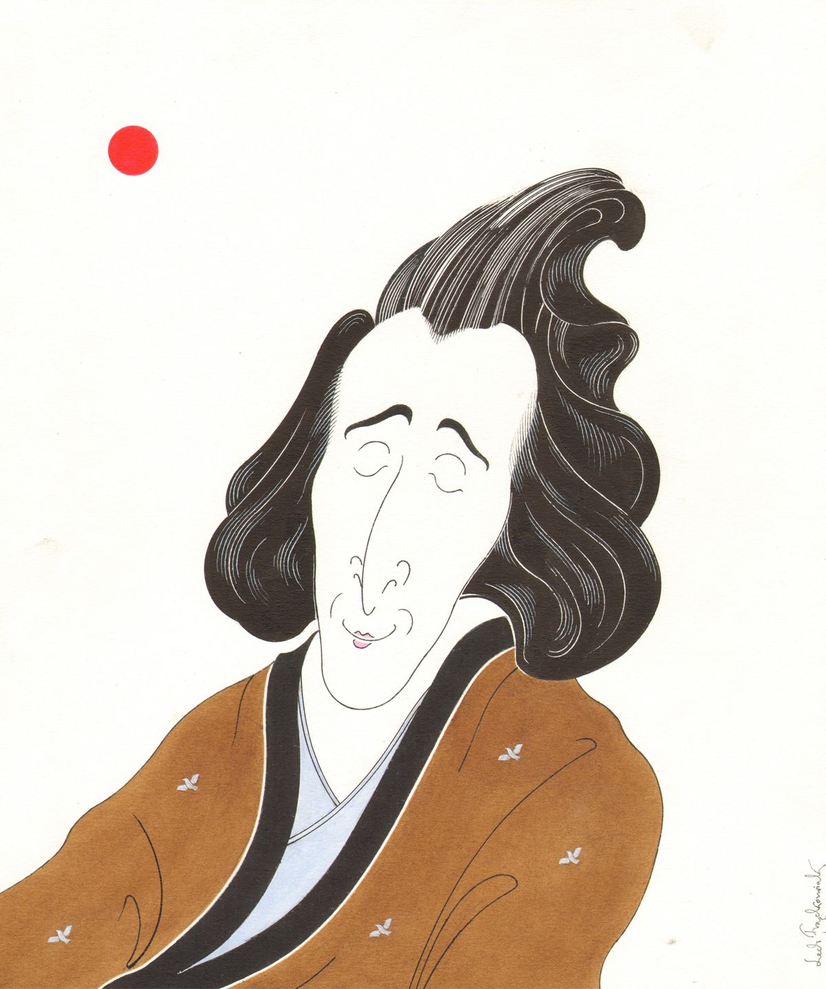 Lech Frąckowiak, karykatura Fryderyka Chopina, 2009,