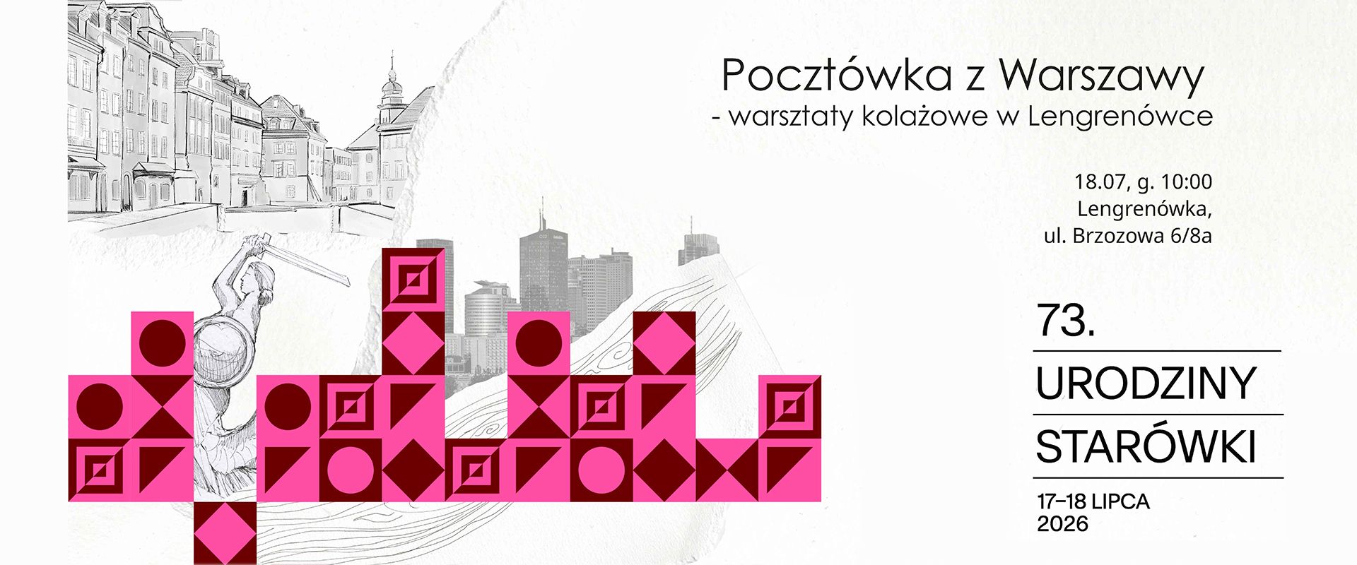 Pocztówka z Warszawy – warsztaty kolażowe | 18 lipca 2026 10.00-12.00
